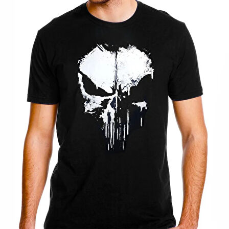 Alfa Punisher Siyah Baskılı Tişört