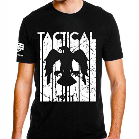 Alfa Tactical Kartal Baskılı Tişört Siyah