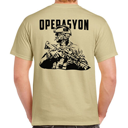 Alfa Operasyon Asker Baskılı Tişört
