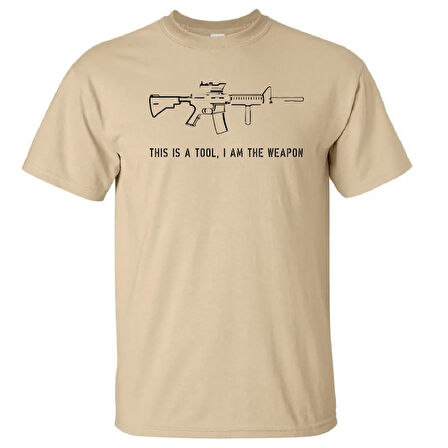 Alfa Tüfek Silüet Baskılı Tişört