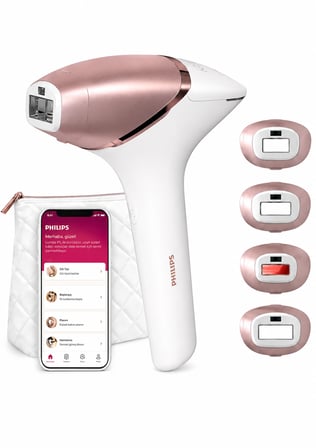 Removal Philips Lumea 9900 Serisi BRP958/00 Ipl Tüy Alma, Skinaı Uygulama, Vücut ve Yüz Için 4 Başlık, (Çanta Hediyeli)