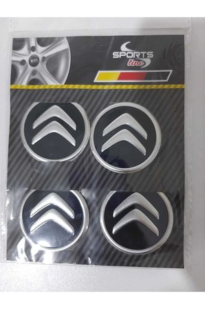 Citroen Jant Göbeği Arma Yapışkanlı 4'lü Set