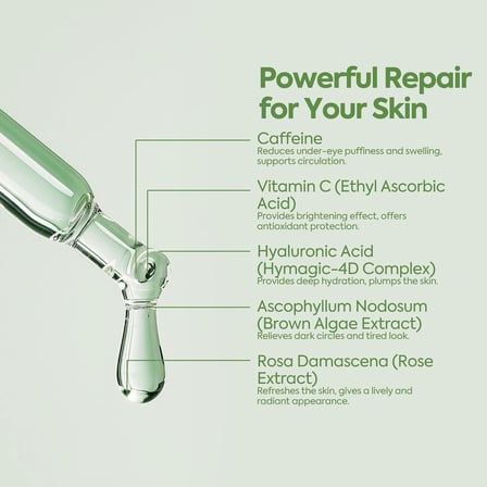 Radiant Göz Çevresi Serumu – Kafein Göz Serumu – Hyaluronik Asit ve C Vitamini ile Göz Altı Morlukları, Şişlik ve İnce Çizgilere Karşı Etkili – Tüm Cilt Tipleri İçin, 50 ml