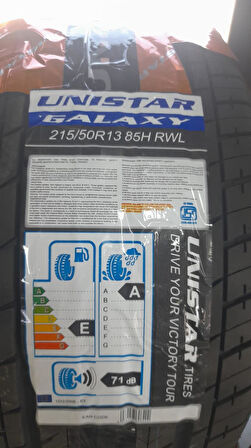 215/50R13 85H UNISTAR GALAXY RWL (BEYAZ YAZILI) 2025 ÜRETİM YAZLIK LASTİK