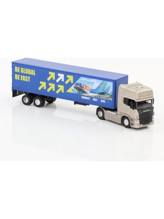 Welly   1:64 Ölçek Scania V8 R730 Dorseli Tır 25 Cm