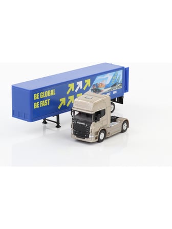 Welly   1:64 Ölçek Scania V8 R730 Dorseli Tır 25 Cm