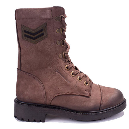 Hammer Jack 10218354 Kahve Ortopedik Günlük Düz Topuk Kadın Deri Bot