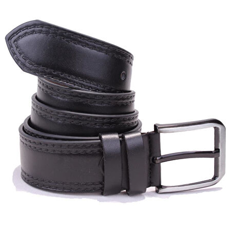 Dagoster DMK26-455 Siyah 4.5 cm Suni Deri Erkek Kemer