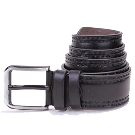 Dagoster DMK26-455 Siyah 4.5 cm Suni Deri Erkek Kemer