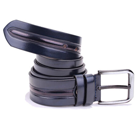 Dagoster DMK26-457 Lacivert 4.5 cm Suni Deri Erkek Kemer