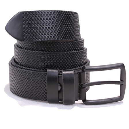 Dagoster DMK26-353 Siyah 4 cm Suni Deri Erkek Kemer