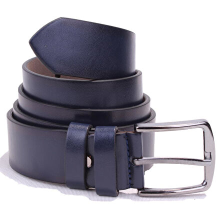 Dagoster DMK26-355 Lacivert 4 cm Suni Deri Erkek Kemer