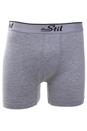 Ören Stil 44-8032 Gri 3'lü Paket Erkek Pamuklu Likralı Boxer