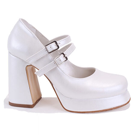 Dagoster DZA07-337566 Sedef Platform Topuklu  Kadın Ayakkabı