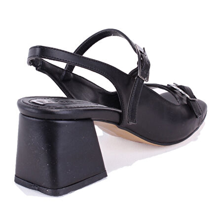 Dagoster DZA07-928210 Siyah Klasik Topuklu Kadın Ayakkabı