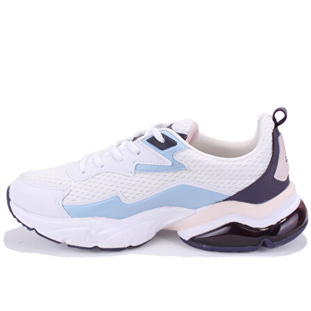 Kinetix Valentı Tx  Beyaz Mavi Ortopedik Günlük Kadın Spor Ayakkabı