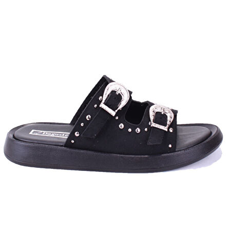 Dagoster DZA07-1290804 Siyah Ortopedik Günlük Spor Kadın Terlik