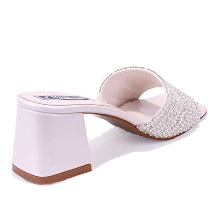 Dagoster DZA07-1296103 Sedef Topuklu Abiye Kadın Terlik