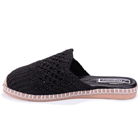 Dagoster DZA07-1155121 Siyah Triko Spor Kadın Terlik