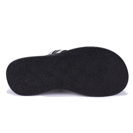 Dagoster DZA07-1241305 Siyah Taşlı Spor Kadın Terlik