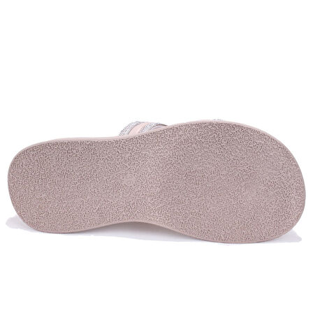 Dagoster DZA07-1241305 Bej Taşlı Spor Kadın Terlik