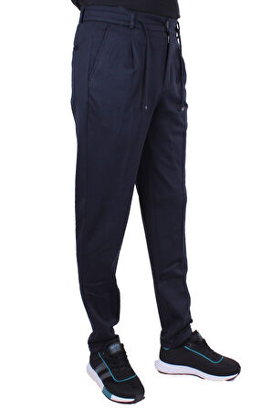Dagoster DMG23-611275 Lacivert Normal Bel Double Paça Flota Cepli Erkek  Pantolon