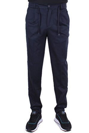 Dagoster DMG23-611275 Lacivert Normal Bel Double Paça Flota Cepli Erkek  Pantolon