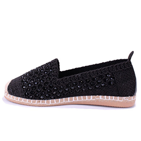 Dagoster DZA07-1155312 Siyah Triko Günlük Babet Kadın Ayakkabı