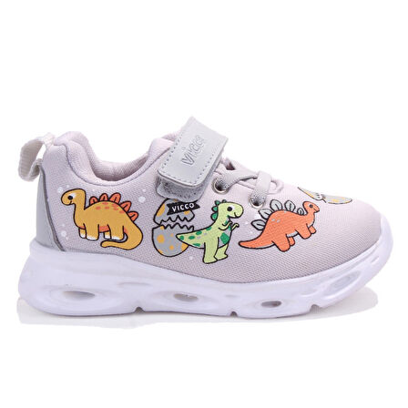 Vicco Dino 346P25Y171 Gri Ortopedik Günlük Erkek Çocuk Spor Ayakkabı