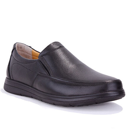 Dagoster DMA08-432 Siyah Ortopedik Poliüretan Taban Günlük Erkek Deri Ayakkabı