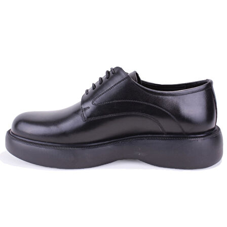 Dagoster DMA78-9505  Siyah Ortopedik Klasik Spor Erkek Deri Ayakkabı