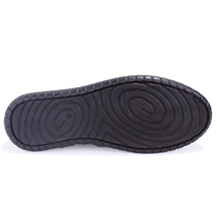 Dagoster DZA07-1236031 Siyah Ortopedik Günlük Deri Kadın Ayakkabı