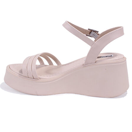 Dagoster DZA07-10620772 Bej Günlük Ortopedik  Kadın sandalet