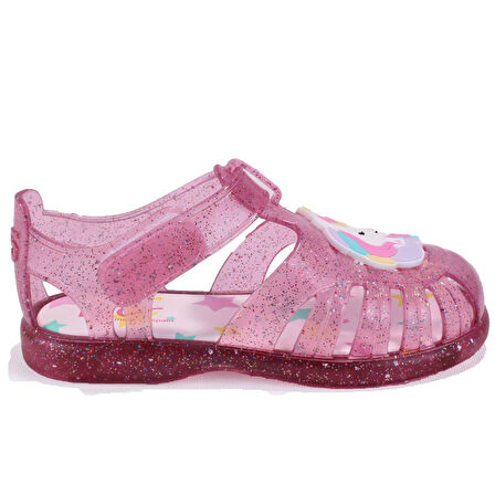 Igor S10341 Tobby Unicornio Fuşya Şeffaf Ortopedik Günlük Kız Çocuk Sandalet