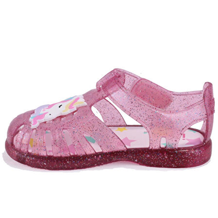 Igor S10341 Tobby Unicornio Fuşya Şeffaf Ortopedik Günlük Kız Çocuk Sandalet