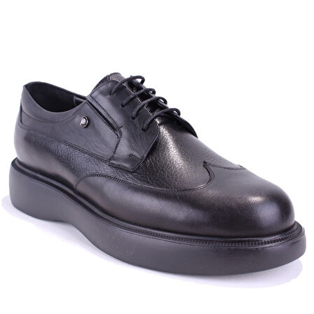 Dagoster DMA78-9543  Siyah Ortopedik Klasik Spor Erkek Deri Ayakkabı