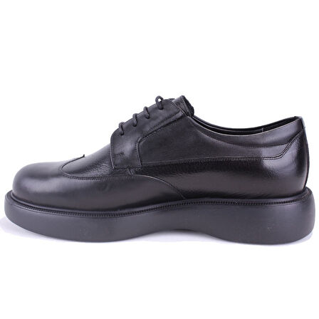 Dagoster DMA78-9543  Siyah Ortopedik Klasik Spor Erkek Deri Ayakkabı