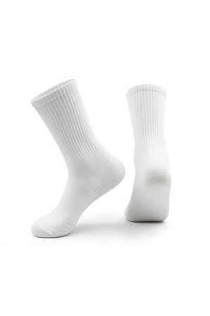 Fitilli Likralı Unisex Pamuklu Tenis Çorap