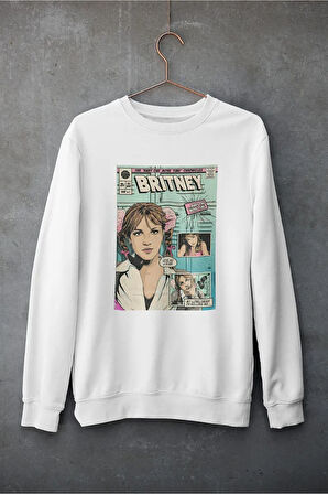 Britney Spears Baskılı Unisex Oversize Şarkıcı Sweatshirt