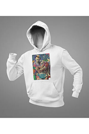 Efsane Boksör Tasarım Muhammedd Ali Clay Baskılı Unisex Oversize Hoodie