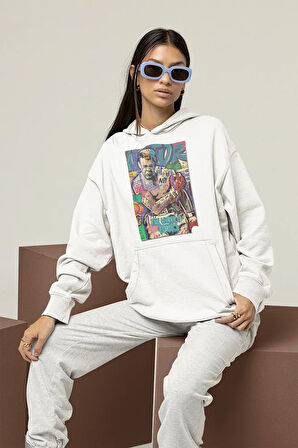 Efsane Boksör Tasarım Muhammedd Ali Clay Baskılı Unisex Oversize Hoodie