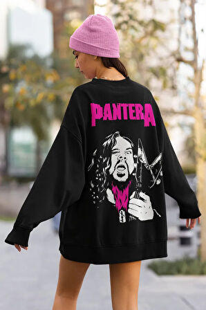 Pantera Müzik Grubu Baskılı Unisex Oversize Rock Metal Sweatshirt