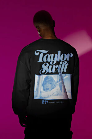 Şarkıcı Taylor Swift Baskılı Unisex Oversize Tasarım Sweatshirt