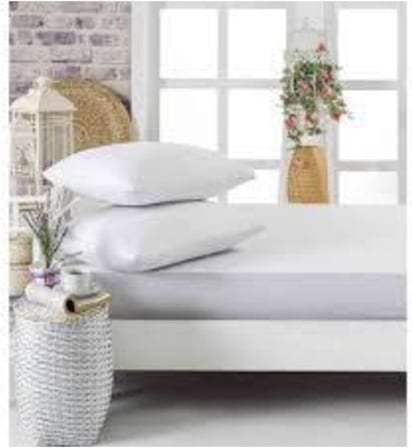 Pamuklu Ranforce Tek Kişilik Beyaz Lastiksiz Çarşaf Ve Yastık Kılıfı - 160 x 240