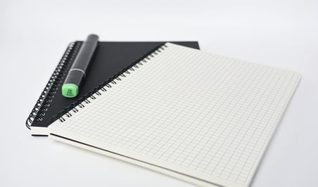 2'li Kareli Defter, A5 Boyut (15x21 cm), 60 Yaprak, 90gr. Ivory Kağıt, Siyah ve Kraft Kapaklar, Ofis İçin İdeal, Planlayıcı (Kareli)