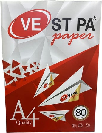 Vestpa Beyaz A4 Fotokopi Kağıdı, 80 Gram, 500 Yaprak, Lazer ve Inkjet Yazıcı Uyumlu