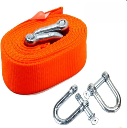 Kumaş Çeki Çekme Halatı, 3 Ton, 3 Metre, Turuncu