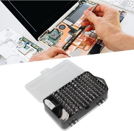 Profesyonel 115 Parça Tornavida Tamir Seti, Bilgisayar, Telefon, Tablet ve Saat Tamir Kiti