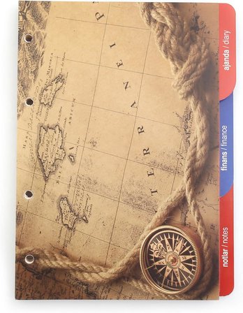 YDK2 Tarihsiz Çizgili Defter Yedek, 4 Delikli, Halkalı, Organizer Ajanda İçi, 15X21,5 cm., Ivory Kağıt