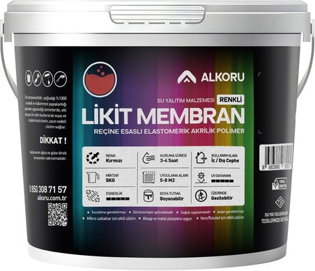 5 KG Likit Membran Renkli Reçine Esaslı Sıvı Su Yalıtım Malzemesi (Gri)